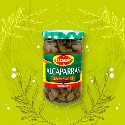 Alcaparras En Vinagre La Coruña Frasco 250 G