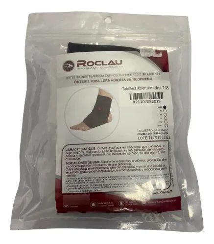 Tobillera Abierta En Neopreno Roclau