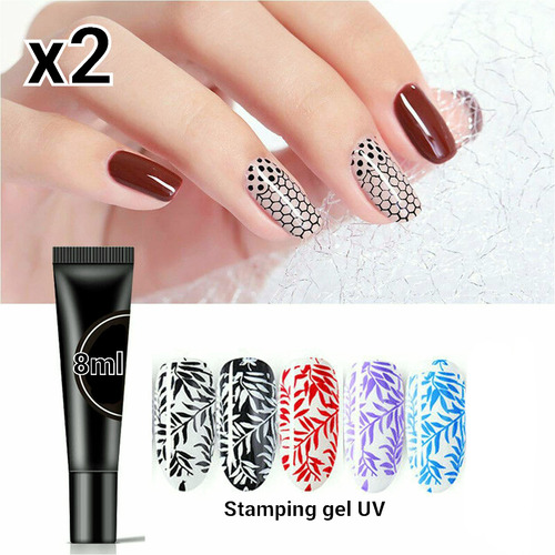 Gel Stamping Uv Decoración De Uñas Manicure Pedicure 