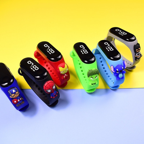 . Reloj Infantil Led Pulsera Dibujos Animados Regalo 50