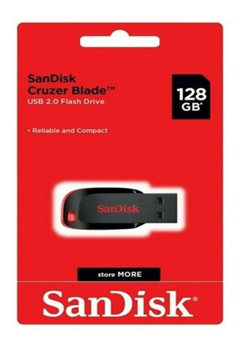 Pendrive Sandisk 128gb Cruzer Blade Somos Tienda 