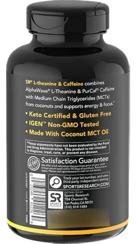 L-teanina Y Cafeina ~ Suplemento Nootropico Para Energia C