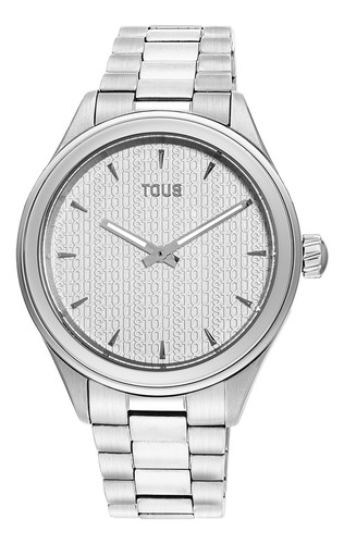 Reloj Analógico Con Brazalete De Acero T-logo Tous Correa Plateado