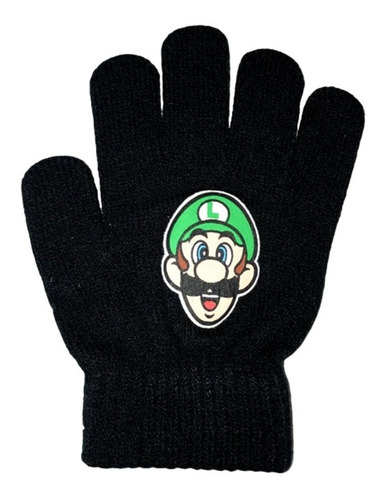 Imagem 3 de 5 de Kit Inverno Infantil Mario Bros : Luvas + Touca / Gorro