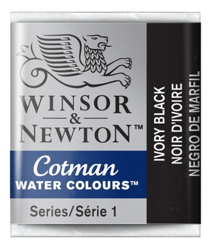 Acuarela Winsor & Newton Cotman ½pan Negro Marfil