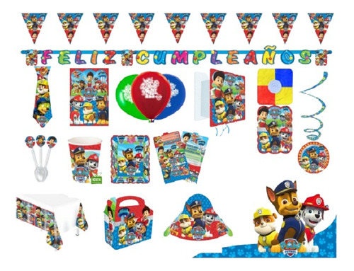 Decoración Patrulla Canina Paw Patrol Piñata Económica Globo