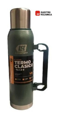 Imagen 3 de 9 de Termo Acero Inoxidable 1.3 Litros Lusqtoff Verde Frio Calor