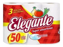 Comprar Bolsón Rollo Cocina Elegante 50 Paños X 3 Rollos (8paquetes)