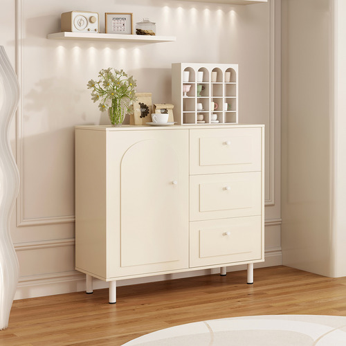 Credenza Blanco Almacenaje Mueble Madera Cajones Con Carri Blanco