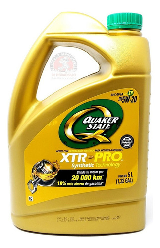  Quaker State 5l Xtr-pro Aceite Sae 5w20 Sp