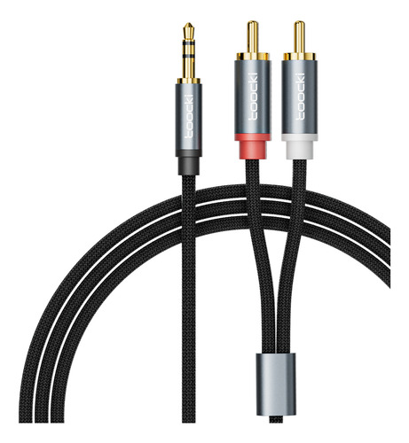 Cable De Audio Auxiliar Toocki De 3,5 Pares Macho, Doble Lot