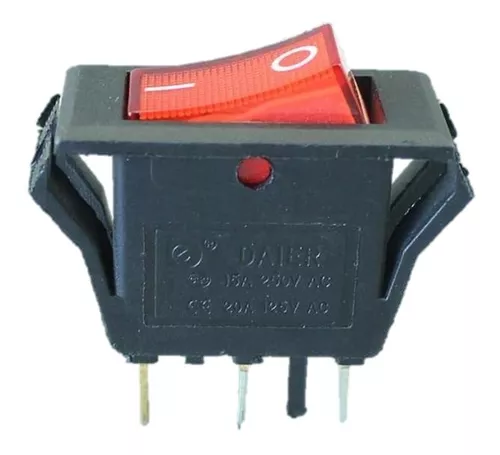 Mini Interruptor ON OFF 3A 220v - Rojo / Negro.