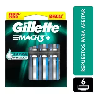 Gillette Repuesto Para Maquina De Afeitar Mach3 X6unidades