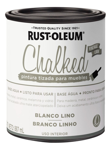 Imagem 1 de 6 de Tinta Efeito Giz Chalked 887ml Rust-oleum - Escolha A Cor