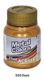 Tinta Acrílica Metálica 37ml Metal Colors Acrilex