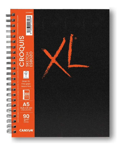 Caderno Xl Book Croquis Canson 90 G/m2 A5 100 Folhas