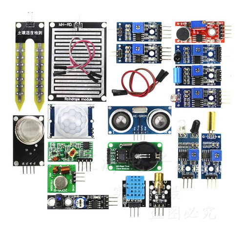 Kit De 16 Sensor Para Arduino, Raspberry Pi+caja 