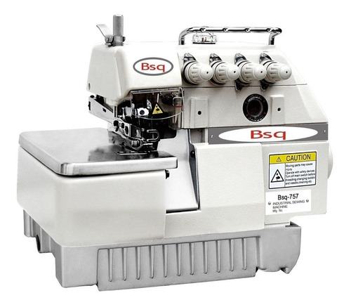 Máquina de coser overlock BSQ 757 blanca
