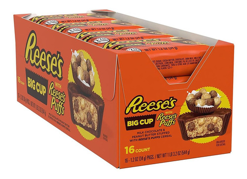 Reeses Rellenos Con Reeses Puffs Cereal Big Cup Milk Chocola