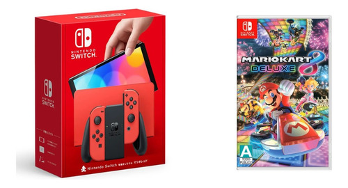 Nintendo Switch Oled Red 64gb  Y Juego Mario Kart 8 Deluxe