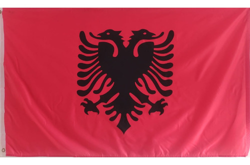 Bandera De Albania (tamaño 90x150cms)doble Faz 100%polyester