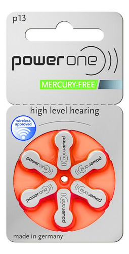 Power One 2 Paquetes C/ 6 Piezas # 13 Pila Auditiva Pr48