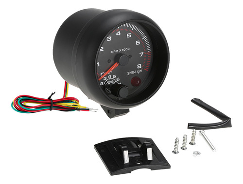 Tacômetro Automotivo... Luz Branca/preta De 75 0-8000 Rpm