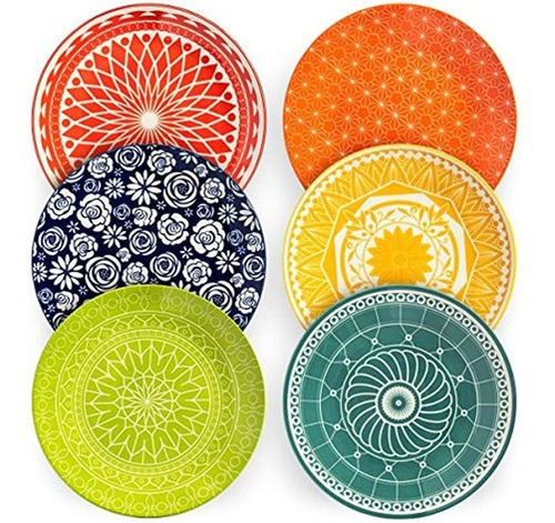 Platos Juego De 6 Platos De Porcelana