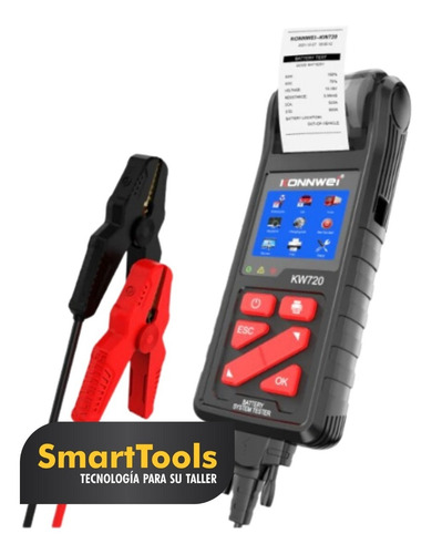 Analizador Baterías Con Impresora 6v/12v/24v Konnwei Kw720