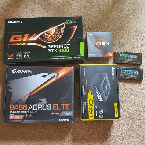 Computador Gamer Ryzen 5 3600 Gtx1080 8gb 16gb Ram Ssd 480gb