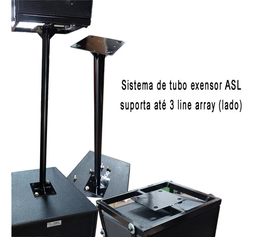 Kit Tubo Extensor Para Line Array Asl (par) 2 Pç