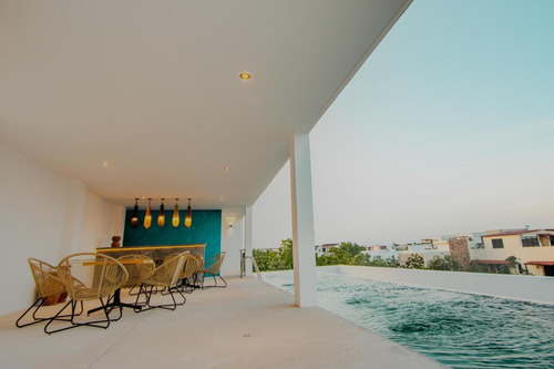 Estudio En Venta Con Terraza Y Alberca En La Veleta Tulum