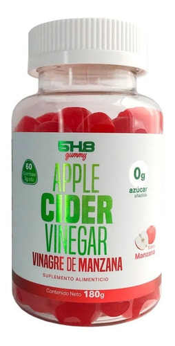 5h8 Gummies Apple Cider Vinegar 60 500 Mg Por Porción Sabor Manzana