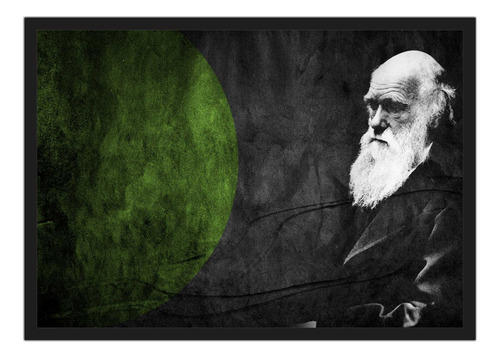 Quadro Decorativo Charles Darwin Moldura Rc03 68x48cm