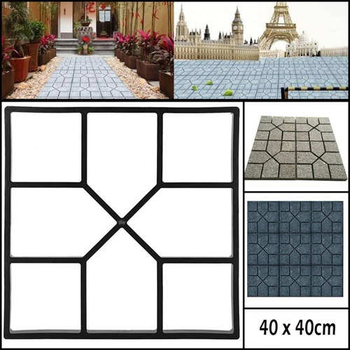 Molde Piso Calçada Concreto Jardim Pedras Easy Piso