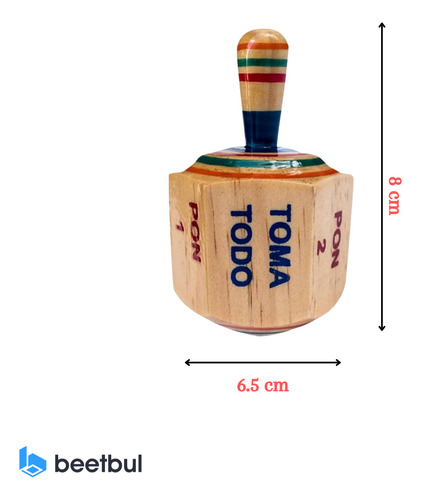 Beetbul 2pack De Pirinolas De Madera - Juego De Mesa