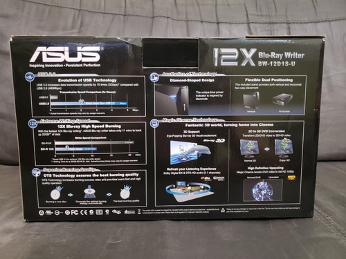 Imagen 6 de 6 de Quemador Blu-ray Ultra Rapido Marca Asus Importado