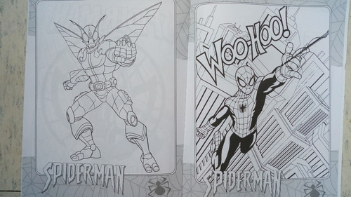 Spiderman Home Araña Marvel Set 50 Libros Iluminar Colorear