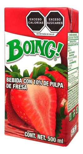 Jugo Boing Sabor Fresa 24 Pack 500 Ml