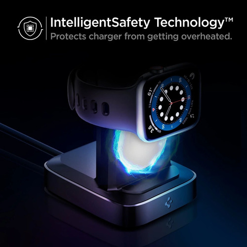 Imagen 7 de 9 de Cargador Para Apple Watch Inalambrico Spigen Arcfield Pf2002