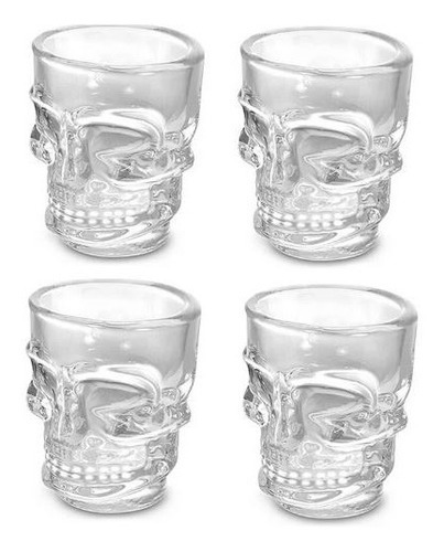 Tequilero Whiskero Cabeza Craneo De Cristal 90 Ml