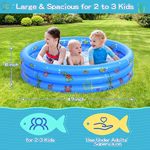Piscina Inflable Azul Redonda Y Portatil Para Bebes