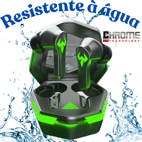 Fone Bluetooth 5.3 Stereo Gamer Sem Fios Led Compatível Samsung Xiaomi Motorola Android Ios Pro Esporte Academia Chrome Technology