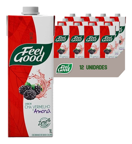 Kit Chá Feel Good Amora 1l (12 Unidades) Kit Chá Vermelho