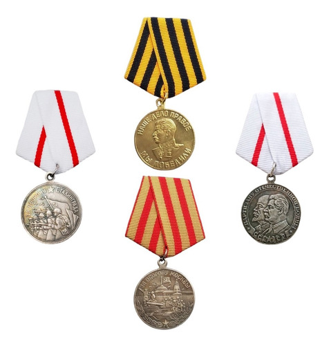 X4 Medalla Unión Soviética Segunda Guerra Mundial Stalingrad