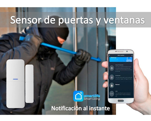 Imagen 5 de 8 de Kit 4 Alarma Casa Inalámbrica Wifi Celular App Smartlife
