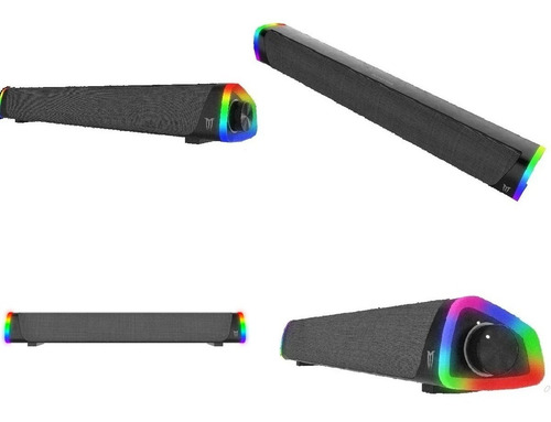 Imagen 5 de 7 de Parlante Pc Notebook Barra Sonido 2.0 Gamer Rgb Panter Pcreg