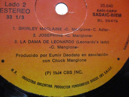 Chuck Mangione - Disfraz (columbia 20.640)