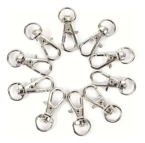 Kit 100 Mosquetão Fecho Niquel Prata 32mm Zamak Lagosta | MercadoLivre