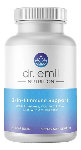 Dr. Emil Nutrition Vitamina C Y Zinc 3 En 1 60 Caps Sfnn Sabor Sin sabor